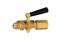 RIEGLER 102661-9023/M Manometer-Absperrhahn, Zapfen - Spannmuffe, MS blank, G 1/2, 40x5, 1Stk