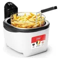 Frifri 918-2 - Frituurpan - friteuse - 3 liter - koude zone - 3200 Watt - 1 kg friet - wit (918) (F9182)