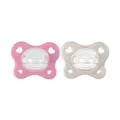 Chicco Gummi Dual Soft, Silikon Schnuller 6-16 Monate, zweifarbig, Gummiset mit