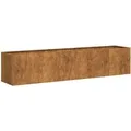 vidaXL Pflanzkübel Rostig 200x40x40 cm Wetterfester Stahl 860688