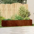 vidaXL Pflanzkübel Rostig 200x40x40 cm Wetterfester Stahl