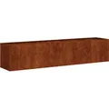 vidaXL Pflanzkübel Rostig 200x40x40 cm Wetterfester Stahl - Braun