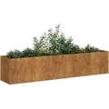 Pflanzkübel Rostig 200x40x40 Cm Wetterfester Stahl Vidaxl