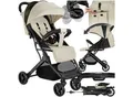 tectake® Buggy-Kinderwagen, Einhand-Klappmechanismus, mit 5-Punkt-Gurt, Feststellbremse, Schutzbügel, pulverbeschichtetes Stahlgestell und pflegeleichter Stoffbezug, für 0 bis 36 Monate geeignet, Belastbarkeit 15 kg