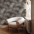 Dunkelgrau Opulenza Lüfter Vinyl Tapete RASCH 659788 Waschbar Modern Dekor