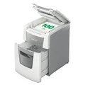 Leitz IQ Autofeed Small Office Aktenvernichter, 100 Blatt Papierstapel schreddern, Zeit sparen mit automatischem Einzug, Partikelschnitt P4, 34L Abfallbehälter, Leiser Betrieb für Büro, 80110000