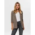 ONLY Kurzblazer ONLELLY 3/4 LIFE BLAZER TLR NOOS Materialmix, regular fit braun XS (34)