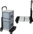 Klappbarer Profi-Transportwagen TAURUS 150 | HxBxT 97x53-76x46cm | Traglast 150kg | Höhenverstellbarer Griff | Transporthilfe Klappwagen