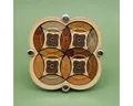 ROMBOL Denkspiele Spiel SPINNING WHEELS - interessantes Drehpuzzle, Knobelspiel, Holzspiel