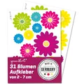 Blumen-Aufkleber Set in verschiedenen Motiven (Gerbera Bunt)