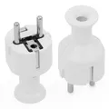 Stecker gerade 16A z/u Uni-Schuko 250V weiß WT-40 plast-rol 5906197305087