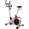 Christopeit Stabiler Heimtrainer – 8-stufige Magnetbremsung, Flachriemenantrieb, Großes LCD-Display mit Tablet-Halterung, Integrierte Pulssensor... - Silber