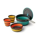 Sea to Summit - Ultraleichtes faltbares Kochset für 2 Personen (1 Topf, 2 Schüsseln, 2 Tassen) aus lebensmittelechtem Silikon, harteloxiertes Aluminium