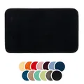 liebling Badteppich, 100% Polyester - Mikrofaser, Serie Santos, 70 x 120 cm,1500 g/m², 30 Grad waschbar, Farbe: schwarz