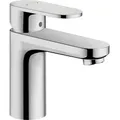 hansgrohe Vernis Blend Einhebel-Waschtischmischer, mit Zugstangen-Ablaufgarnitur, Ausladung 89 mm, 71550000 - Silber