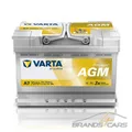VARTA DYNAMIC AGM AUTOBATTERIE 12V 70Ah STARTER 760A ERSETZT 65AH 66AH 68AH