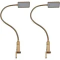 kalb LED Bettleuchte 4W Dimmbar Warmweiß Leseleuchte Flexibler Schwanenhals 2er Set Messing Matt