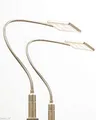 kalb Material für Möbel 4W LED Bettleuchte Leseleuchte Flexleuchte Nachttischlampe Bettlampe Leselampe, Auswahl:2er Set messing matt