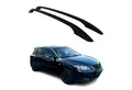 OMAC Dachträger Aluminium Dachreling für Mazda 3 2013-2018 Schwarz 2tlg (2-St), Rostbeständig, Einfache Montage, Korrosionsbeständig