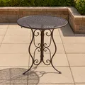 283064 Runder Gartentisch Tisch Lani aus MetallLine, Farbe: Braun, HTI-Line