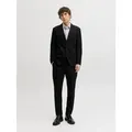 Jack & Jones Anzug JPRFRANCO Extra schmal, pflegeleicht, stilvoll mit fallendem Revers Materialmix, slim fit schwarz 56