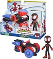 SPIDEY Spiderman Mann Spinne Moto Tecno Quad Mit MILES MORALES Hasbro F1941