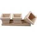 Creativ Company Blumentopf-Set, aus Holz (27 x 9 x 9 cm) (5707167217405)