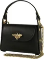 Toscanto Umhängetasche Tasche schwarz Umhängetasche (Umhängetasche), Damen Umhängetasche Leder, schwarz, Größe ca. 19cm
