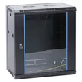 19" Wandgehäuse Netzwerkschrank 12HE Flat Pack unmontiert Tiefe 450mm schwarz