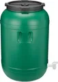 Garronda Weithalsfass 120 Liter mit Hahn Futtertonne mit Deckel ohne Dichtung– BPA-freier HDPE Futterbehälter für Wasser, Lagerung, Tierfutter, Sauerkraut und Gurken GD-0142