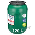 Garronda Weithalsfass 120 Liter Futtertonne mit Deckel ohne Dichtung– BPA-freier HDPE Futterbehälter für Wasser, Lagerung, Tierfutter, Sauerkraut und Gurken GD-0142