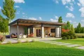 Gartenhaus Blockhaus  Pultdach 70 mm Domeo 10 grau 850x450 cm Lasita