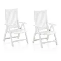 Kettler Gartensessel ROMA 2St. Multipositionssessel Gartenmöbel Kunststoff weiss