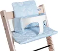 HOPPEDIZ Kinderstuhlpolster Hochstuhl Sitzkissen Set für Stokke Tripp Trapp Amsterdam aqua