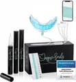 Uniquesmile Zahnbleaching-Kit Testsieger - 100 tage risikofrei testen - Teeth whitening kit, PAP Formel, LED Technologie, schmerzfrei, frei von Schadstoffen.