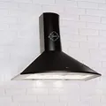 Gurari C 046 Dunstabzugshaube 90 cm in Schwarz, 1000m³/h,Sehr Saugstark, 3 Stufen,Drückknöpfe,Wandhaube,Dunstabzug,Abzugshaube, Ablufthaube,Umlufthaube,Schwarze Kaminhaube, Premium Marke