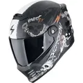 Scorpion Covert FX Skullz Helm, schwarz-grau-orange, Größe XS für Männer