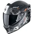 Scorpion Covert FX Skullz, Integralhelm - Matt Schwarz/Grau/Gold - XS