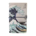 Grupo Erik Reisetagebuch Dotted Notebook 12x196cm Hokusai Große Welle Leder
