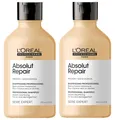 2x Loreal Professionnel Serie Expert Gold Quinoa Absolut Repair Shampoo 300 ml