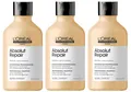 3x Loreal Professionnel Serie Expert Gold Quinoa Absolut Repair Shampoo 300 ml
