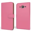 EAZY CASE Tasche kompatibel mit Samsung Galaxy Grand Prime Schutzhülle mit Standfunktion Klapphülle Bookstyle, Handytasche Handyhülle mit Magnetverschluss und Kartenfach, Kunstleder, Pink