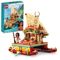 LEGO Disney Prinzessin Moana's Wayfinding Boat 43210, Moana und Sina Minipuppen plus Delphin Figur, kreatives Bauspielzeug für Mädchen und Jungen ab 6 Jahren