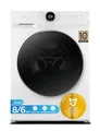 Midea MF200D86WB-14EAS Waschtrokner, 8/6kg Waschen/Trocknen, Inverter Mortor, 60 Min. Waschen und Trocknen, Steam Care, Turbo Wash, 48 cm tief, APP-Steuerung, AquaStop
