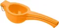 Rosenstein & Söhne Orangenpresse manuell: Manuelle Zitrus- & Saftpresse aus Metall für Orangen, Ø 8,5 cm, orange (Orangenpresse Hand, Orangensaftpresse manuell, Cocktail)