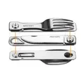 3 in 1 Knife Spoons Fork Pouch Magnetic Folding Stainless Steel Camping Besteck