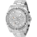 Invicta Bolt 48864 Herrenarmbanduhr - Quartz Bewegung - Edelstahl mit Silbernem Zifferblatt - 52 mm - Silber