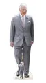 Dekofigur King Charles Pappaufsteller Grey Suit Pappaufsteller