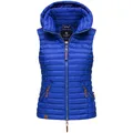 NAVAHOO Damen Designer Steppweste ärmellose Weste mit Kapuze Shadaa