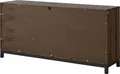 MASSIVMOEBEL24 Sideboard Kernbuche 175x45x85 tabacco braun geölt VILLANDERS #208